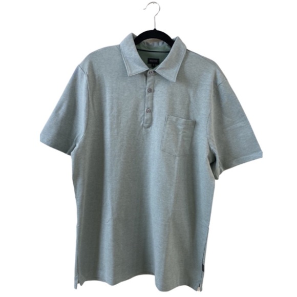 Buffalo David Bitton Seafoam Green Short Sleeve Polo Mens Large - Picture 1 of 9